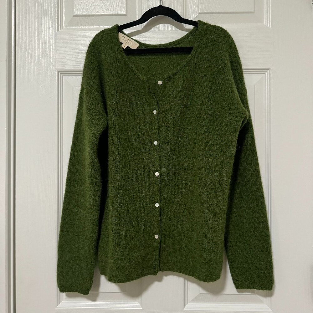 Nature Green Sezane Gaspard Cardigan XS
